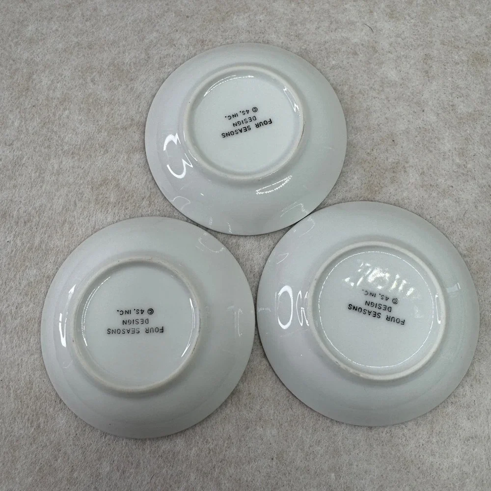 Four Seasons New York City NYC Set of 3‎ Butter Pat Dishes 4